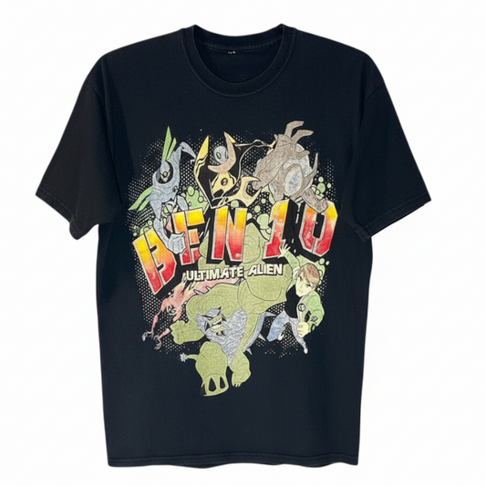 Velouria Vintage black 2012 Ben 10 Ultimate Alien graphic t-shirt in 100% cotton, size medium.