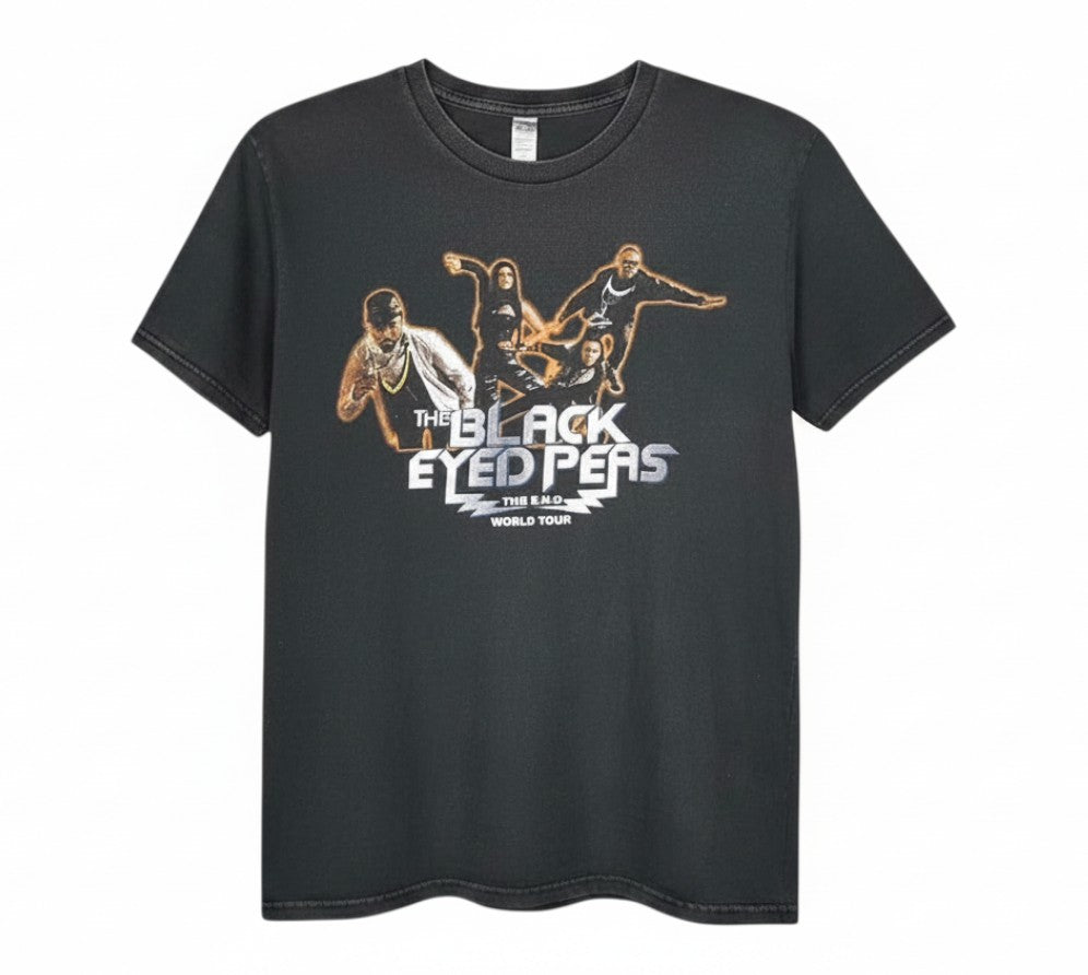 Velouria Vintage 2010 Black Eyed Peas The E-N-D World Tour black cotton graphic t-shirt