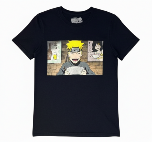 Velouria Vintage black 2007 Naruto Shippuden Ramen Shop graphic t-shirt made of 100% cotton